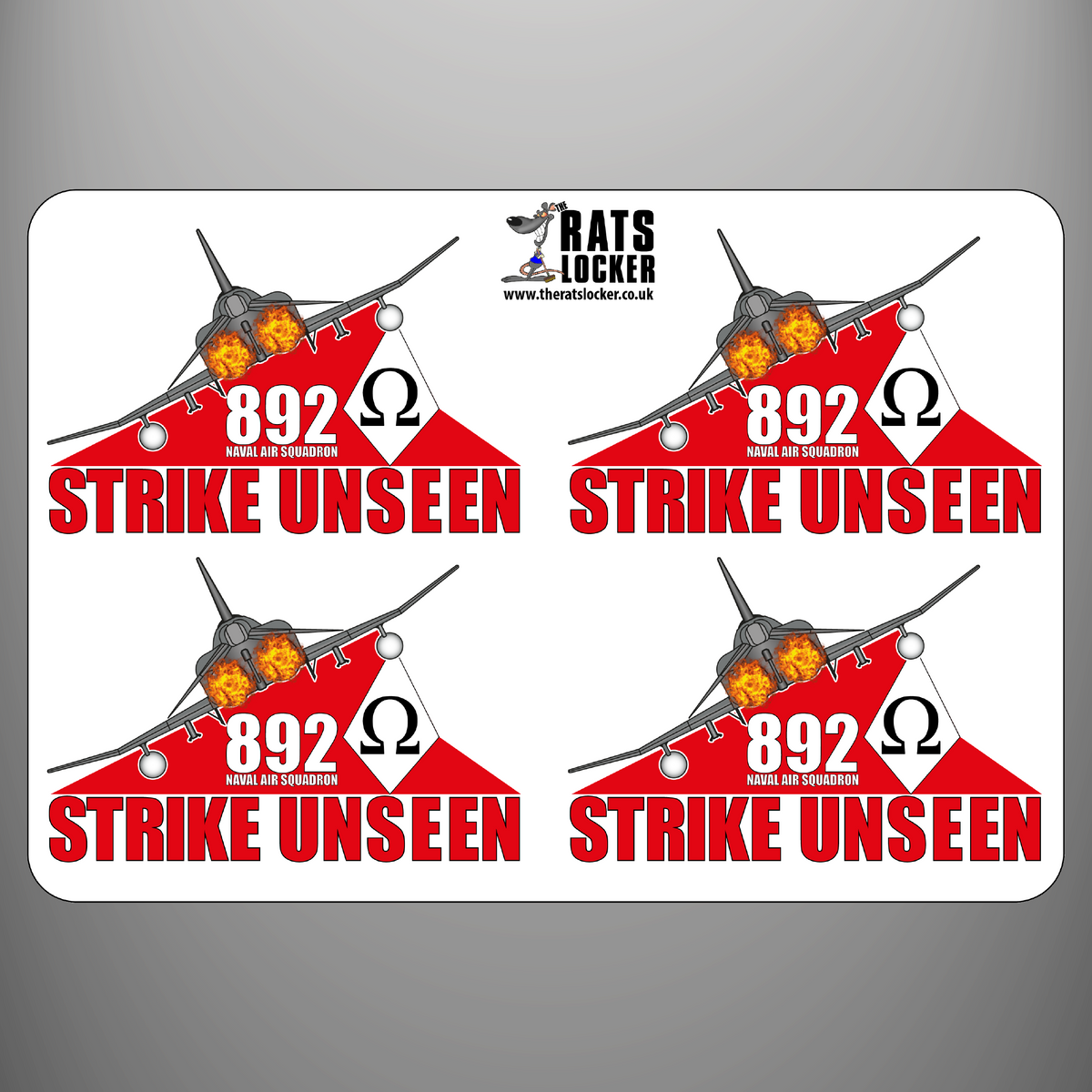 Fleet Air Arm 892 NAS Strike Unseen self-adhesive sticker sheet