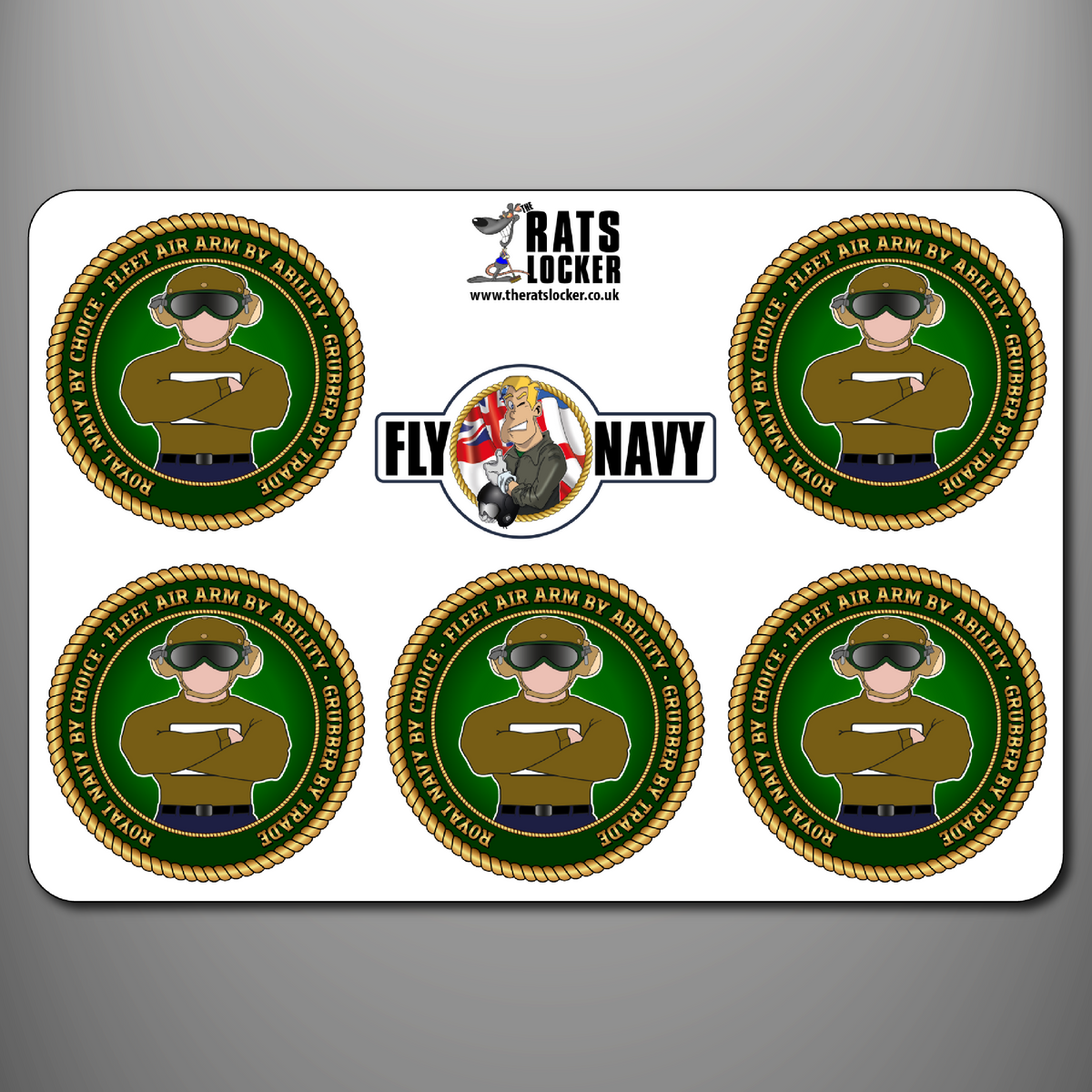 Fleet Air Arm Grubber self-adhesive sticker sheet