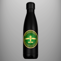 Black Fleet Air Arm Veteran water bottle with green aircraft emblem and By Choice By Ability wording