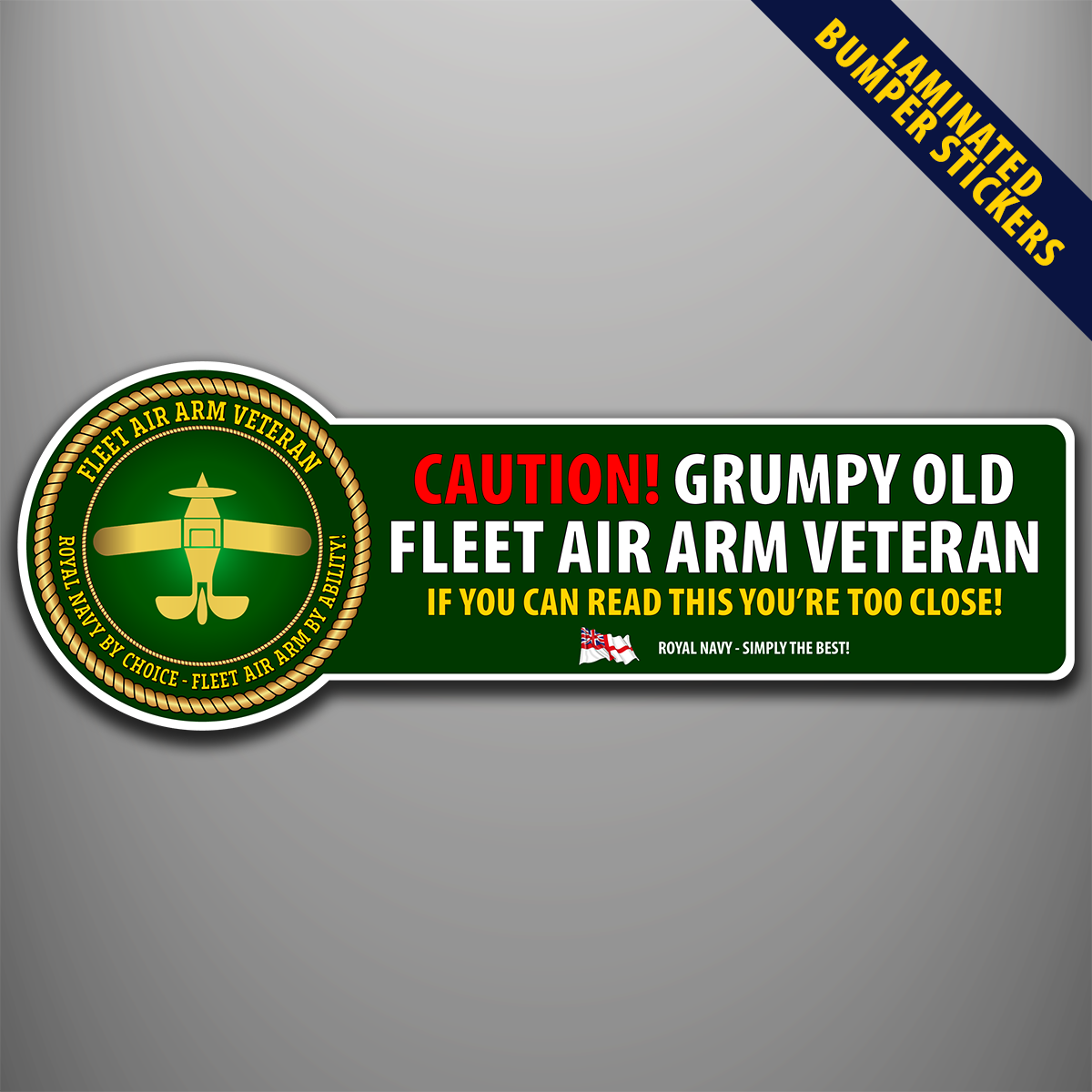 Fleet Air Arm Veteran laminated bumper stickers
