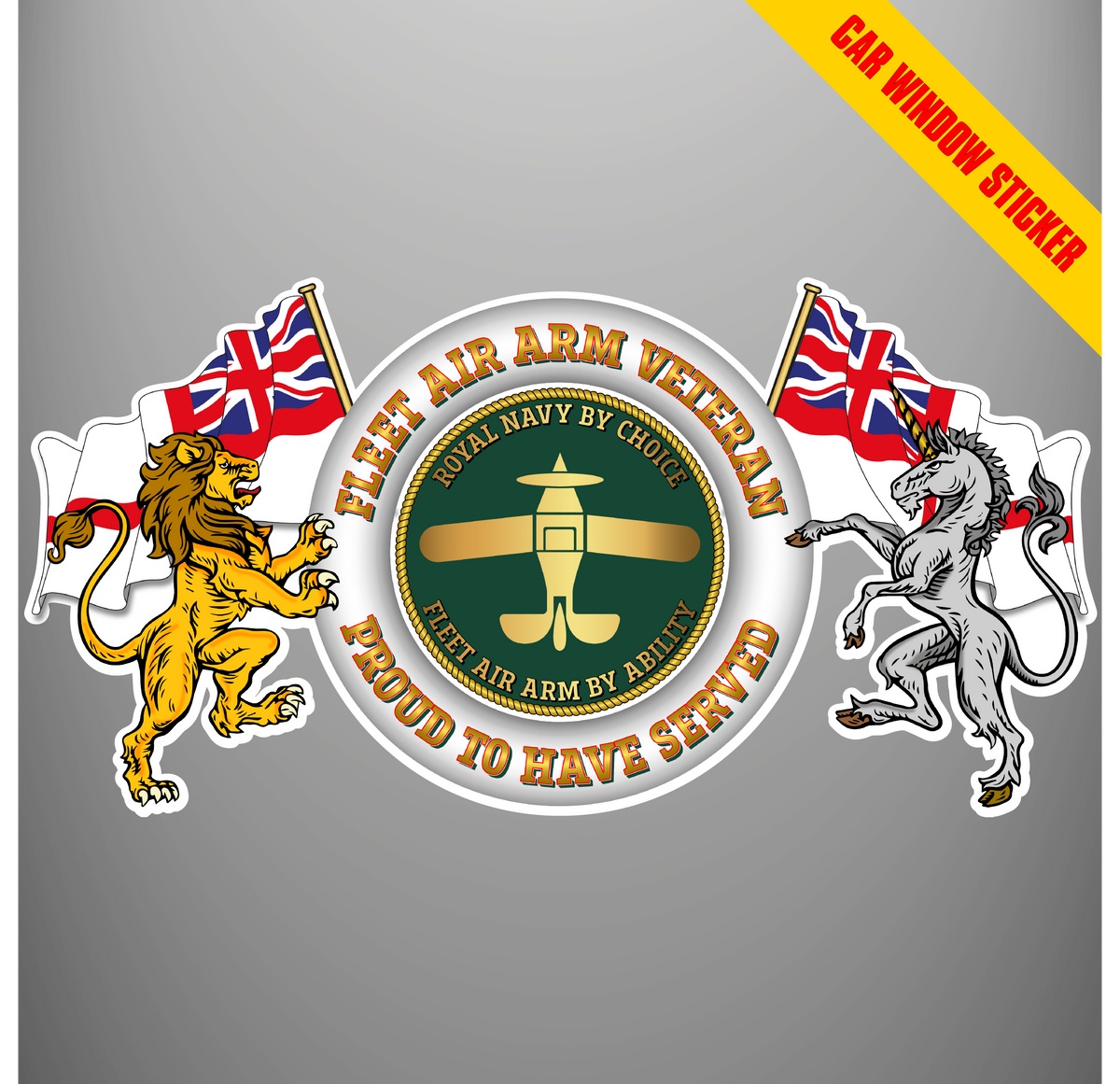 Fleet Air Arm Veteran Proud to Have Served car window stickers