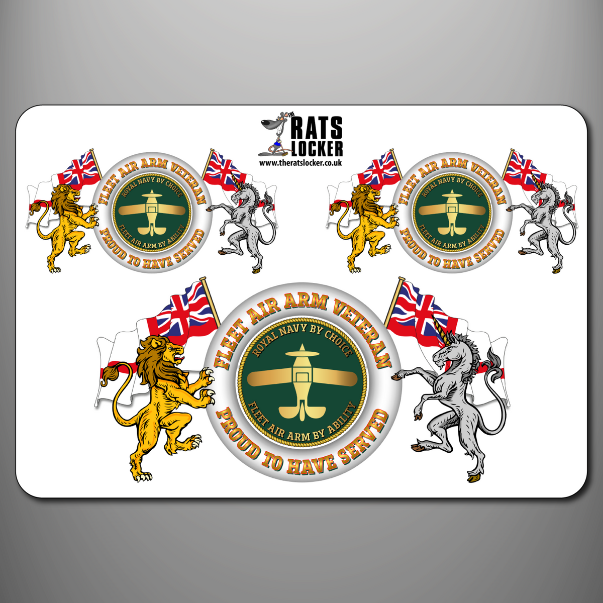 Fleet Air Arm Veteran Proud to Have Served self-adhesive sticker sheet