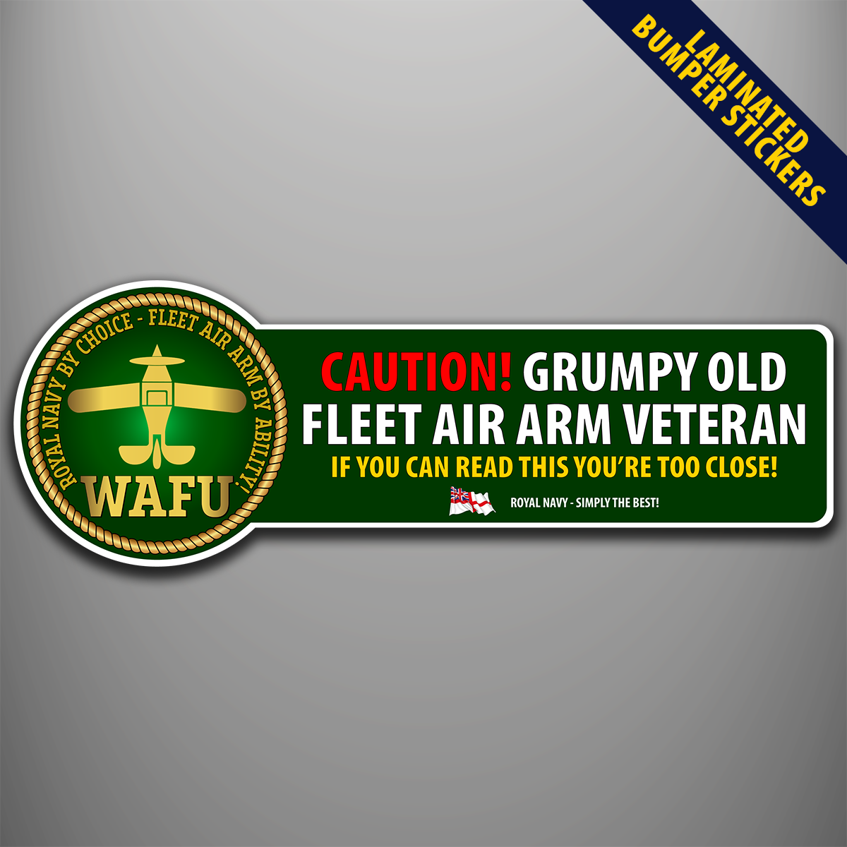 Fleet Air Arm WAFU laminated bumper stickers