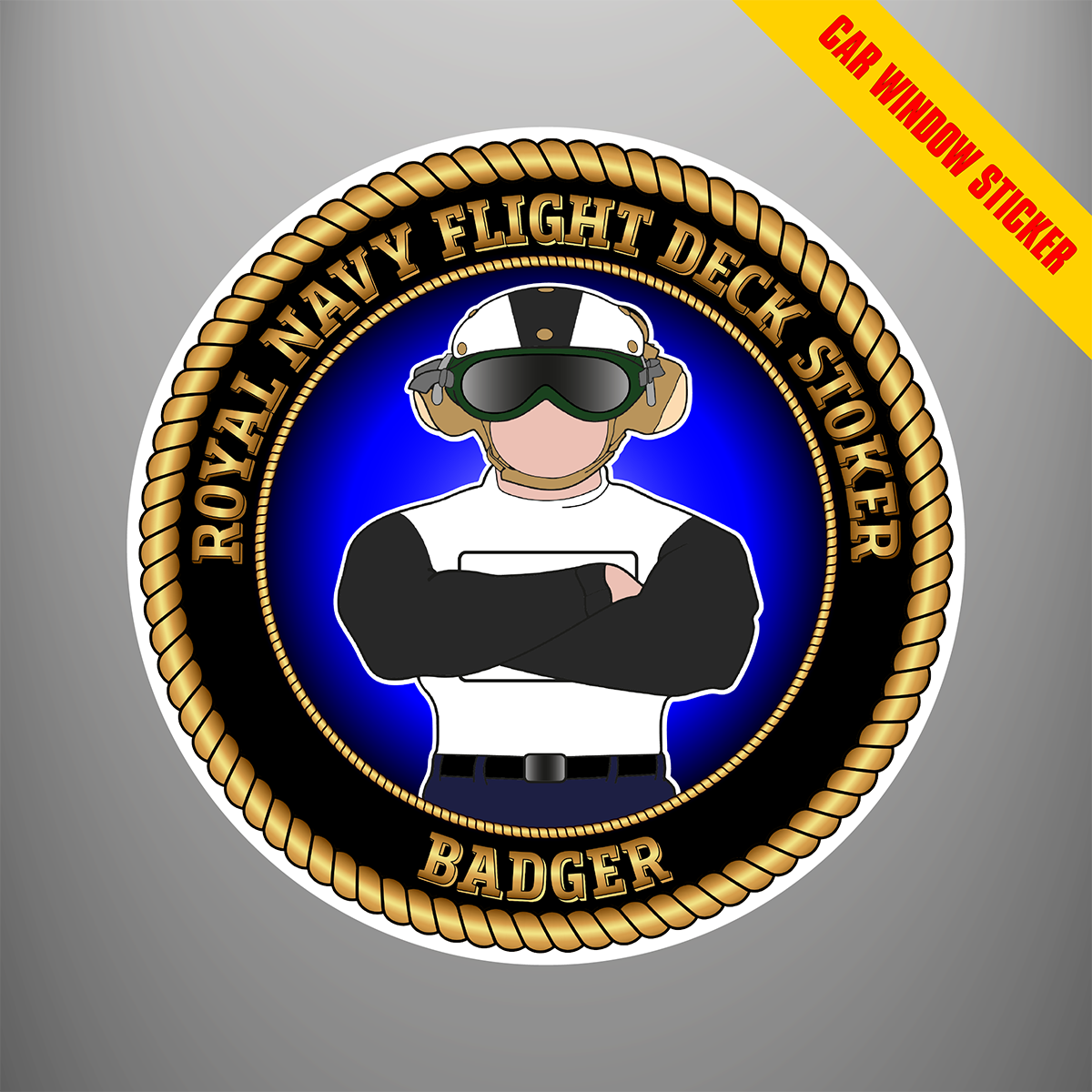 Flight Deck Stoker Badger car window stickers