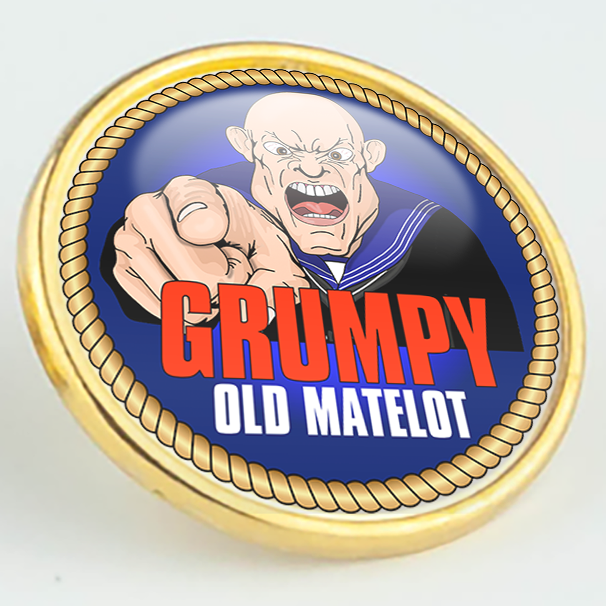 Grumpy Old Matelot Pin/Lapel Badge