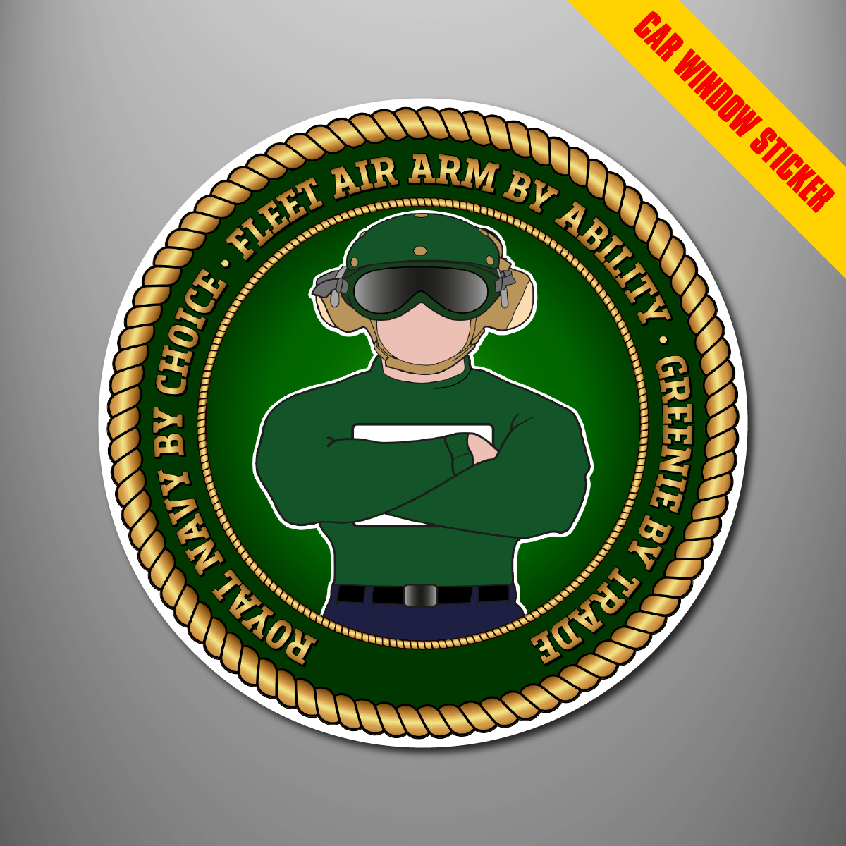 Fleet Air Arm 'Greenie' Car Window Sticker
