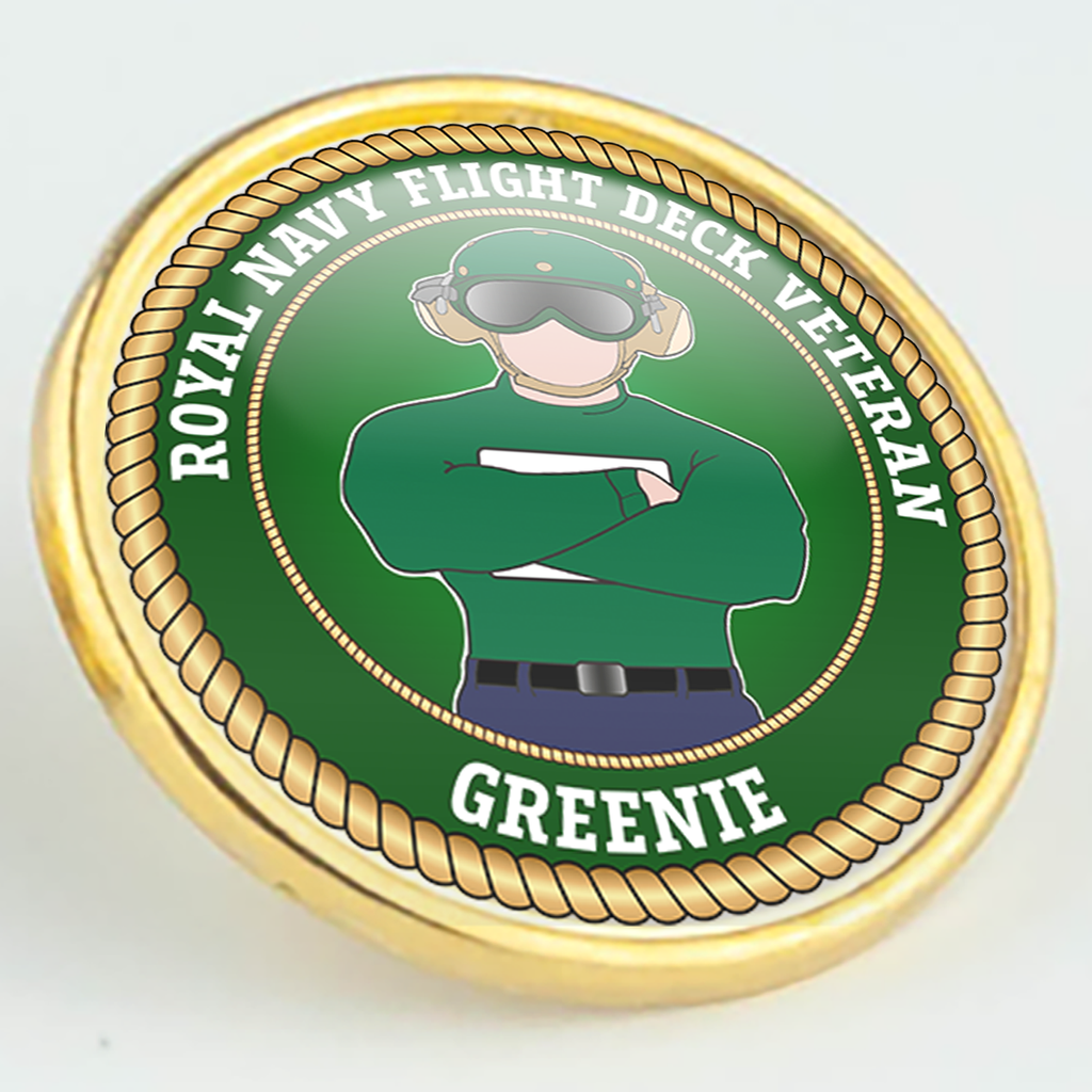 Royal Navy Flight Deck Veteran 'Greenie' Pin/Lapel Badge