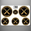 Royal Navy Veteran 'Gunner' Self Adhesive Sticker Sheet