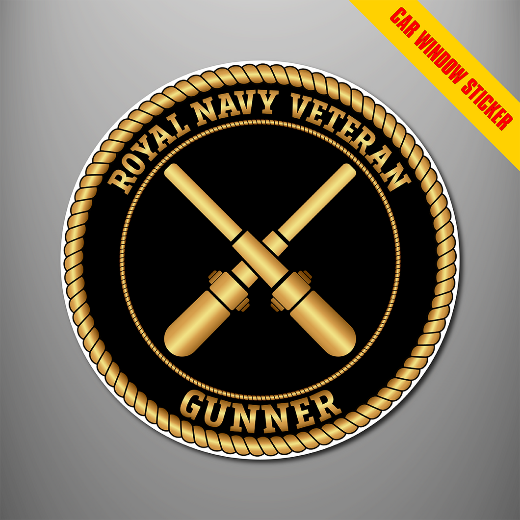 Royal Navy Veteran 'Gunner' Car Window Sticker – The Rats Locker