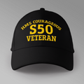 HMS Courageous S50 Veteran embroidered personalised baseball cap in black