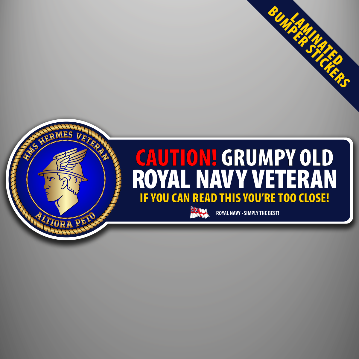 HMS Hermes R12 Veteran laminated bumper stickers
