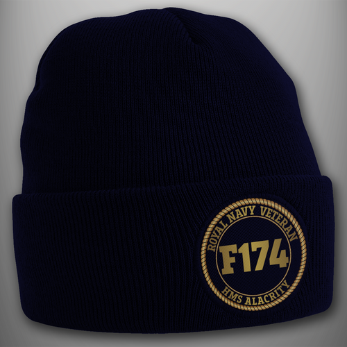 HMS Alacrity F174 - Pennant Number Beanie Hat