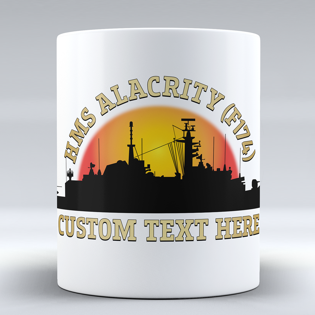 HMS Alacrity F174 Personalised Mug