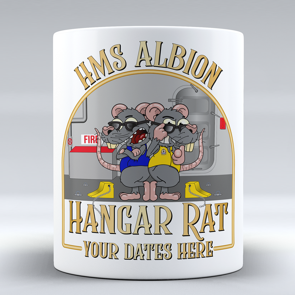 HMS Albion Aircraft Handler 'Roof Rat/Hangar Rat' - Personalised Mug