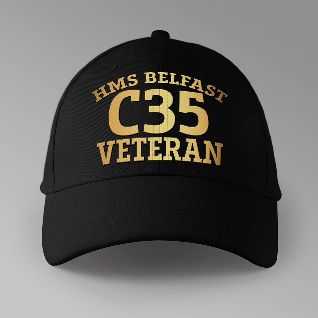 HMS Belfast C35 Veteran - Personalised Baseball Cap