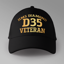 Load image into Gallery viewer, HMS Diamond D35 Veteran - Personalised Baseball Cap
