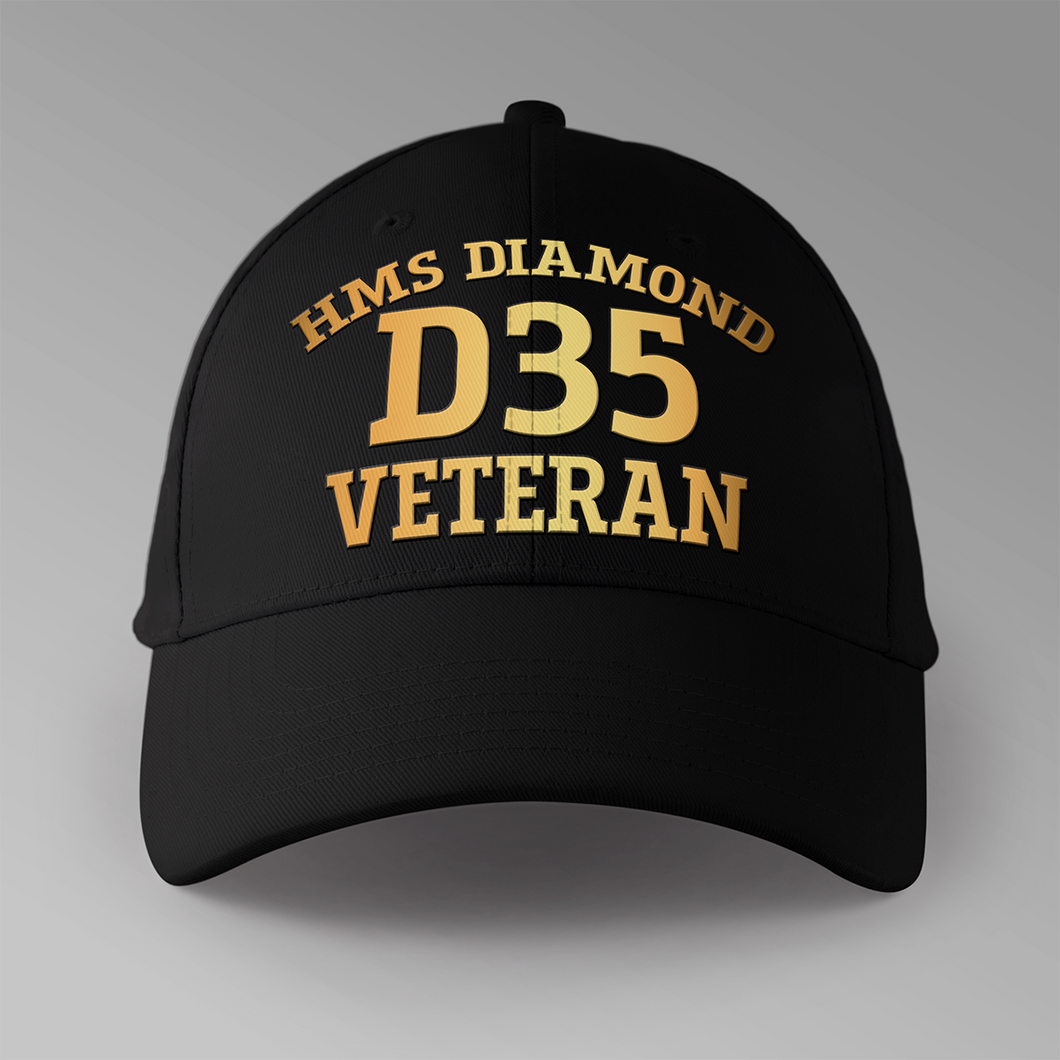 HMS Diamond D35 Veteran - Personalised Baseball Cap