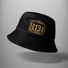 Load image into Gallery viewer, Royal Navy Veteran &#39;HMS Herald H138&#39; - Pennant Number Bucket Hat
