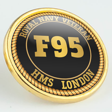 Load image into Gallery viewer, HMS London F95 Pennant Number Pin/Lapel Badge
