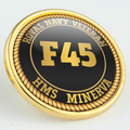 HMS Minerva F45 Pennant Number Pin/Lapel Badge