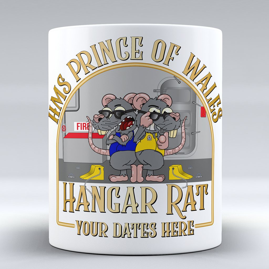 HMS Prince of Wales Aircraft Handler 'Roof Rat/Hangar Rat' - Personalised Mug