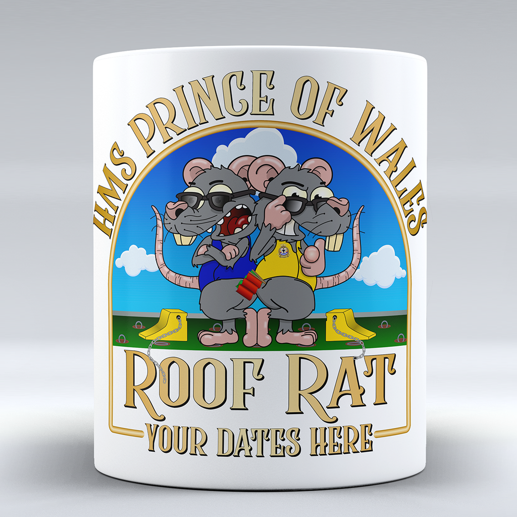 HMS Prince of Wales Aircraft Handler 'Roof Rat/Hangar Rat' - Personalised Mug