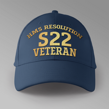 Load image into Gallery viewer, HMS Resolution S22 Veteran - Personalised Baseball Cap
