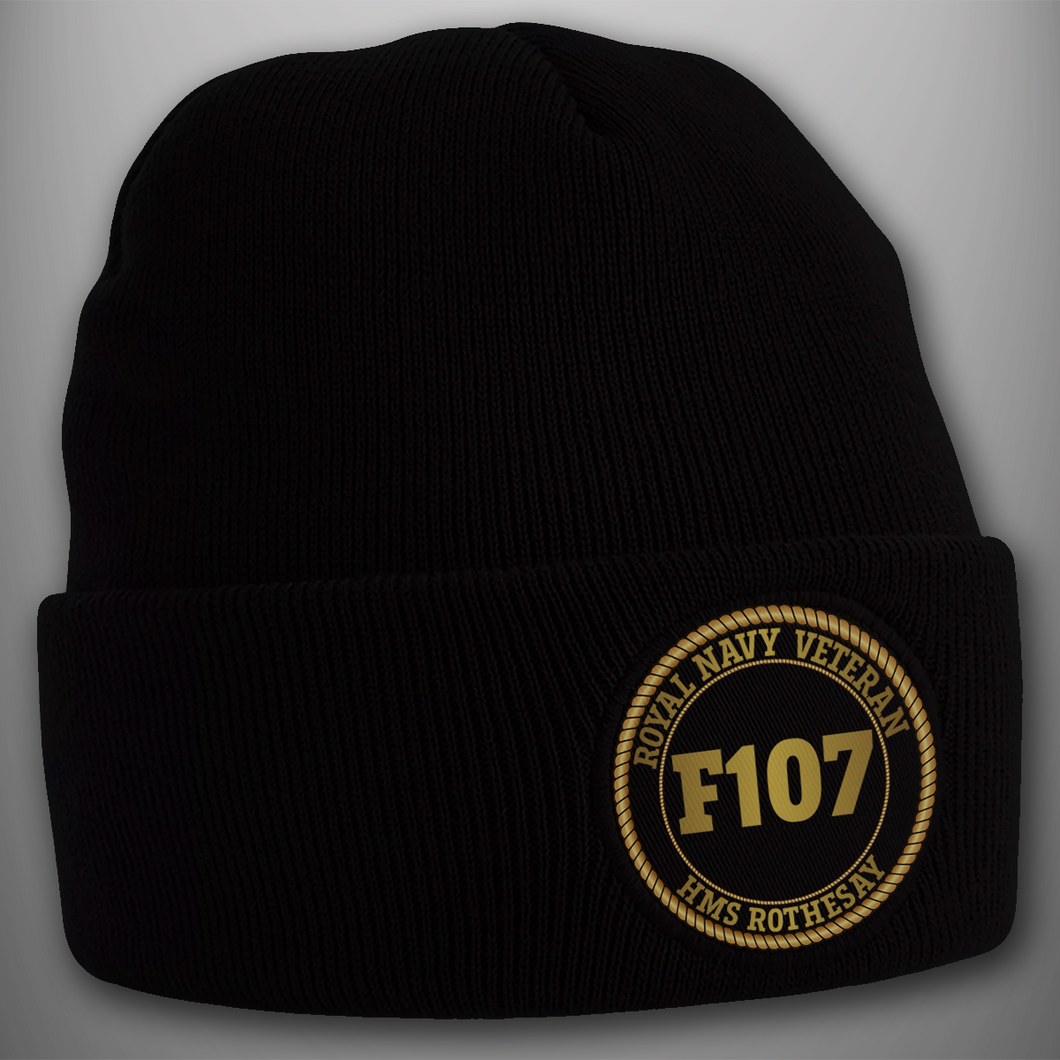 HMS Rothesay F107 - Pennant Number Beanie Hat
