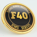 HMS Sirius F40 Pennant Number Pin/Lapel Badge
