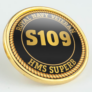 HMS Superb S109 Pennant Number Pin/Lapel Badge