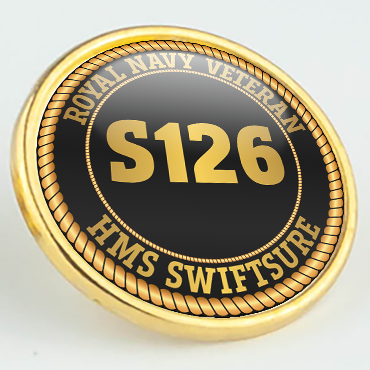 HMS Swiftsure S126 Pennant Number Pin/Lapel Badge