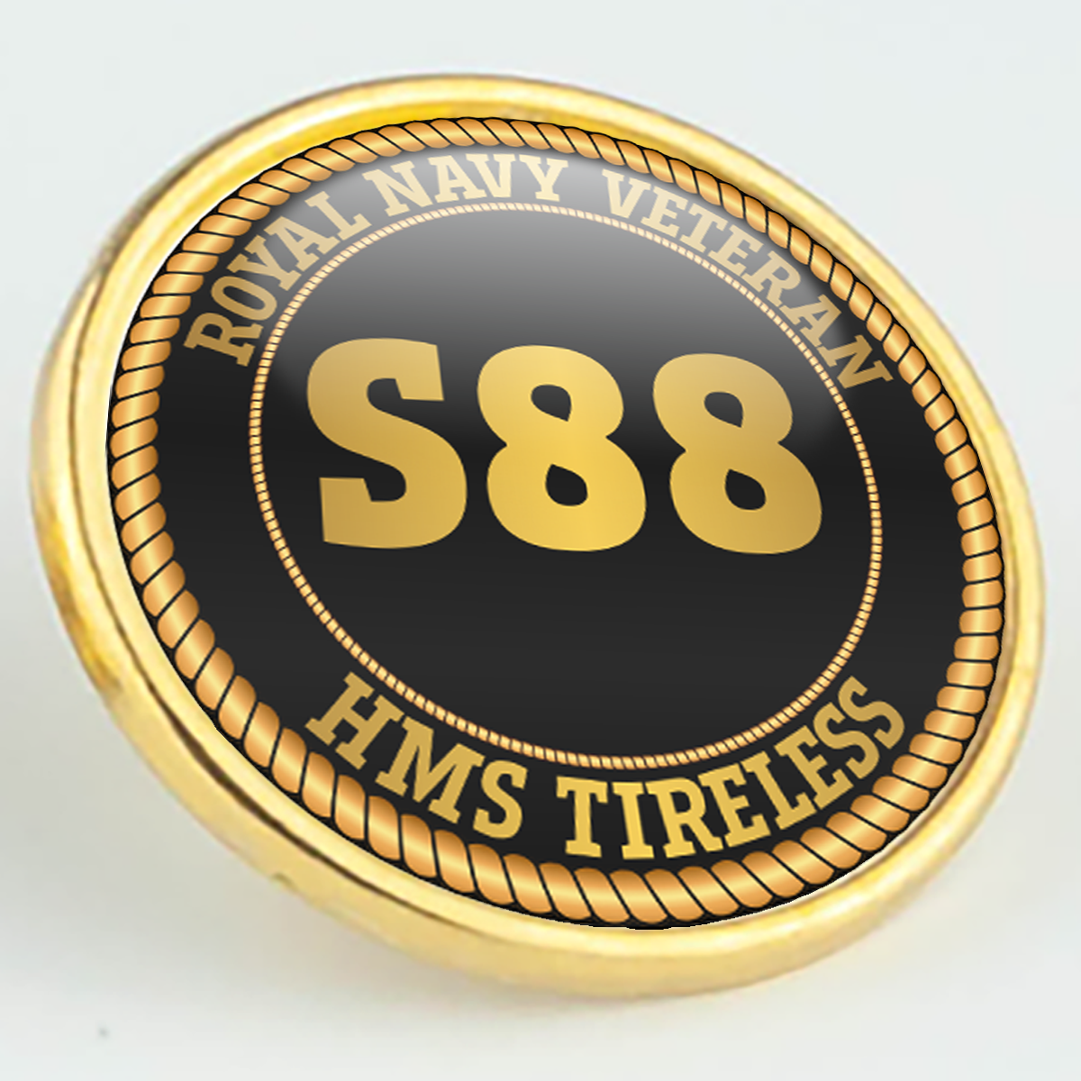 HMS Tireless S88 Pennant Number Pin/Lapel Badge