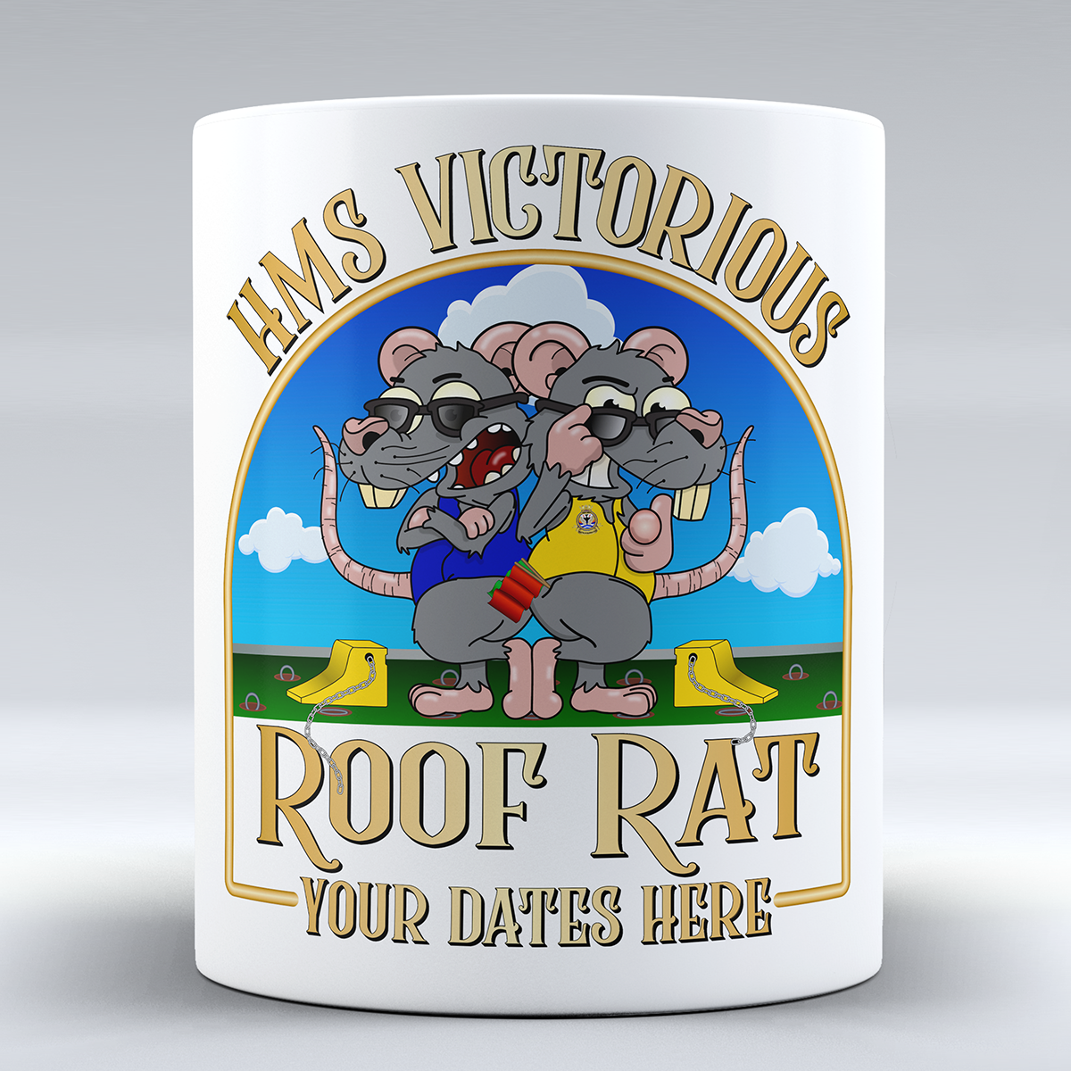 HMS Victorious Aircraft Handler 'Roof Rat/Hangar Rat' - Personalised Mug