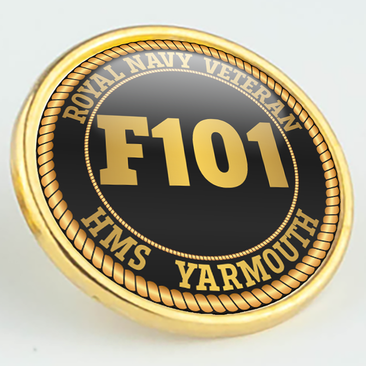HMS Yarmouth F101 Pennant Number Pin/Lapel Badge