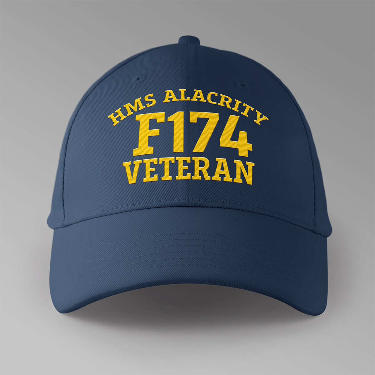 HMS Alacrity F174 Veteran - Embroidered Personalised Baseball Cap