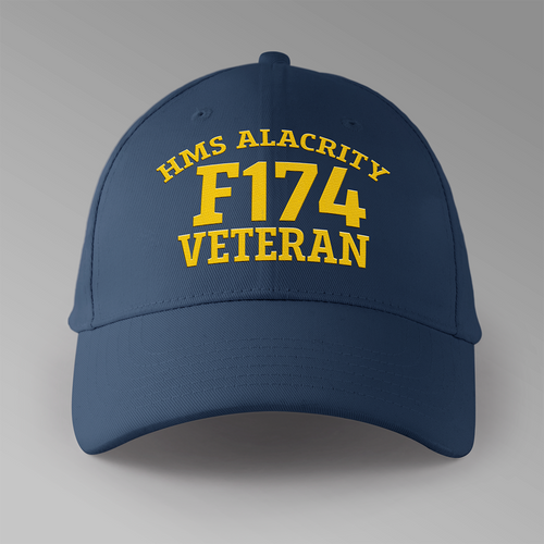HMS Alacrity F174 Veteran - Embroidered Personalised Baseball Cap