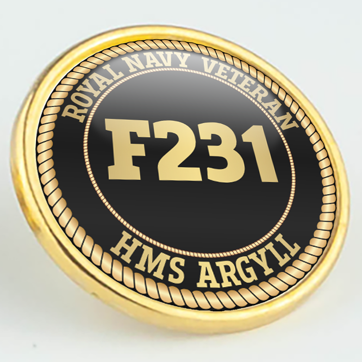 HMS Argyll F231 Pennant Number Pin/Lapel Badge