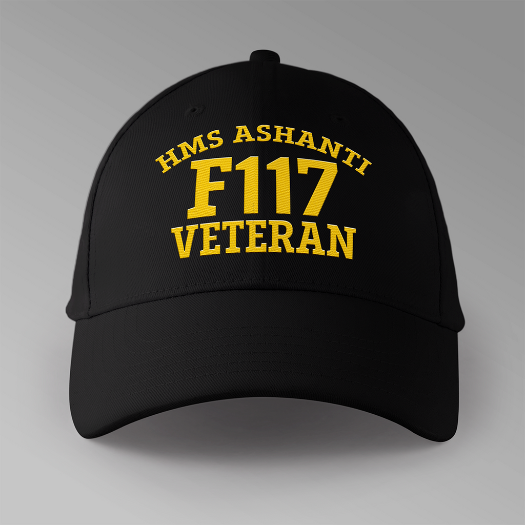 HMS Ashanti F117 Veteran - Embroidered Personalised Baseball Cap
