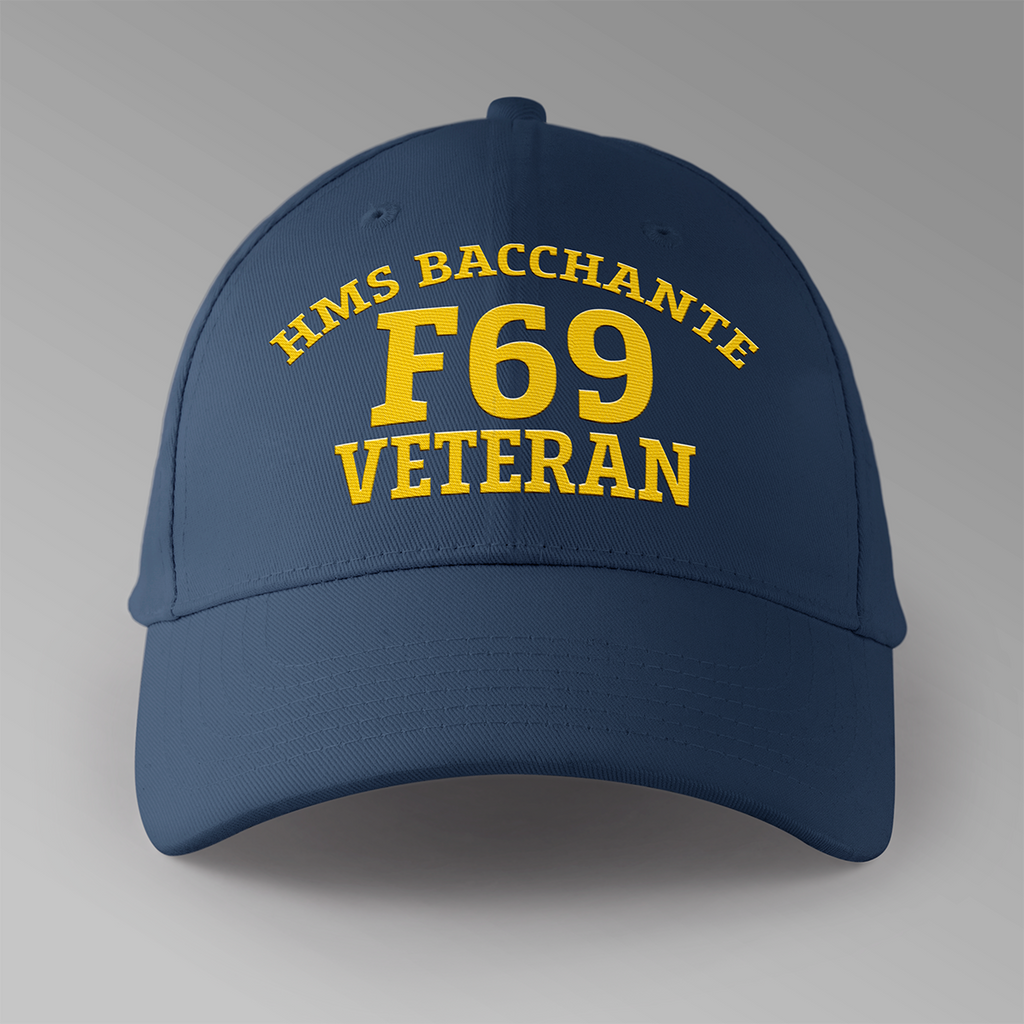 HMS Bacchante F69 Veteran - Embroidered Personalised Baseball Cap