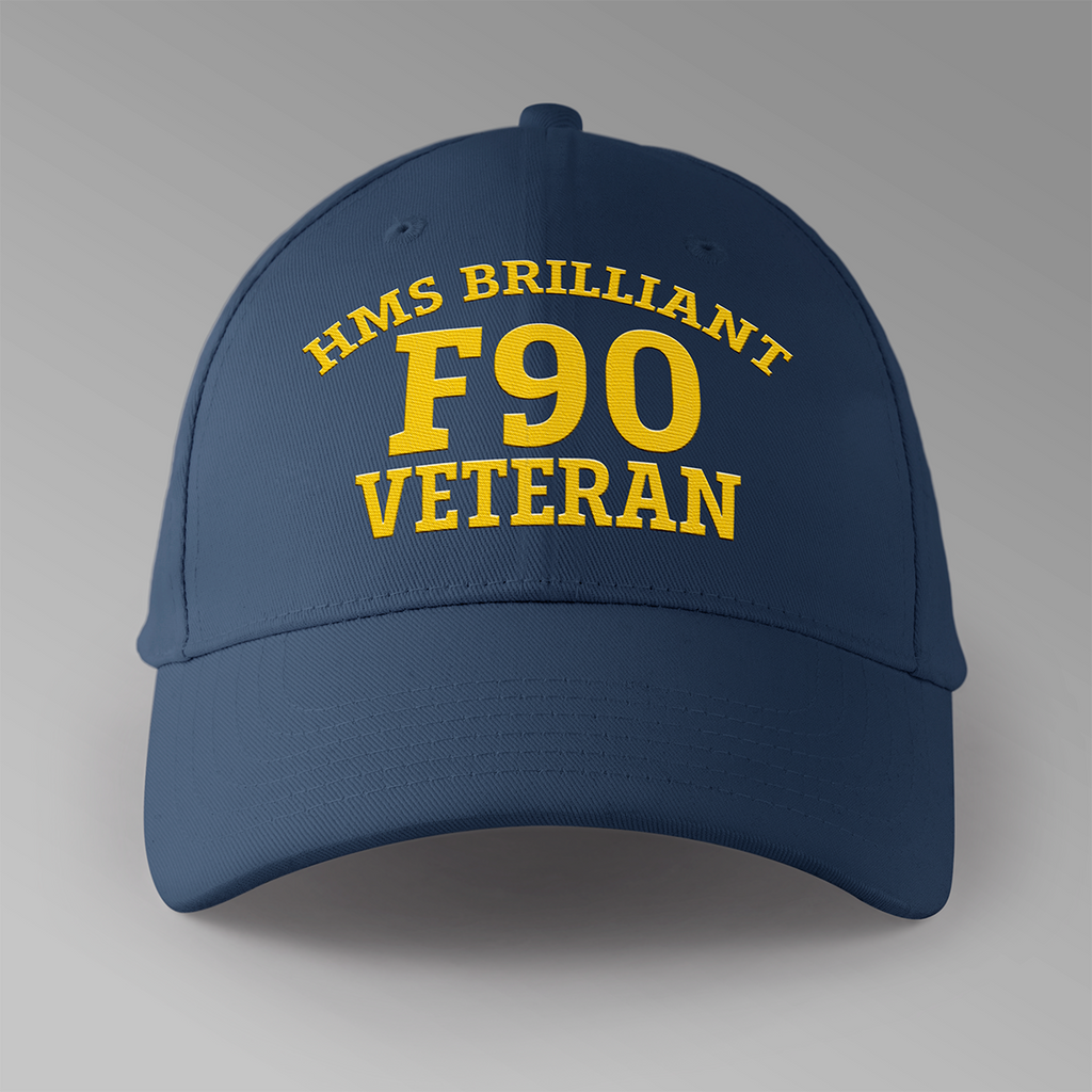 HMS Brilliant F90 Veteran - Embroidered Personalised Baseball Cap