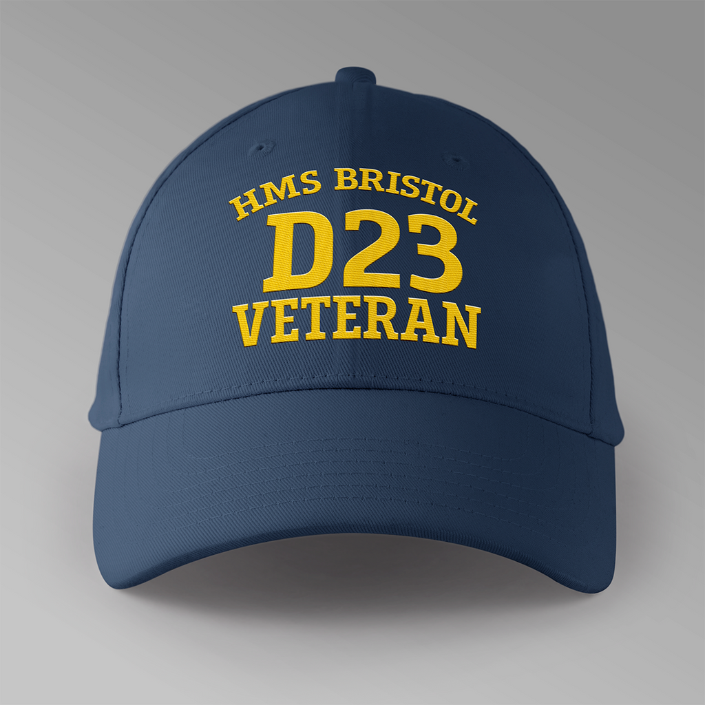 HMS Bristol D23 Veteran - Embroidered Personalised Baseball Cap