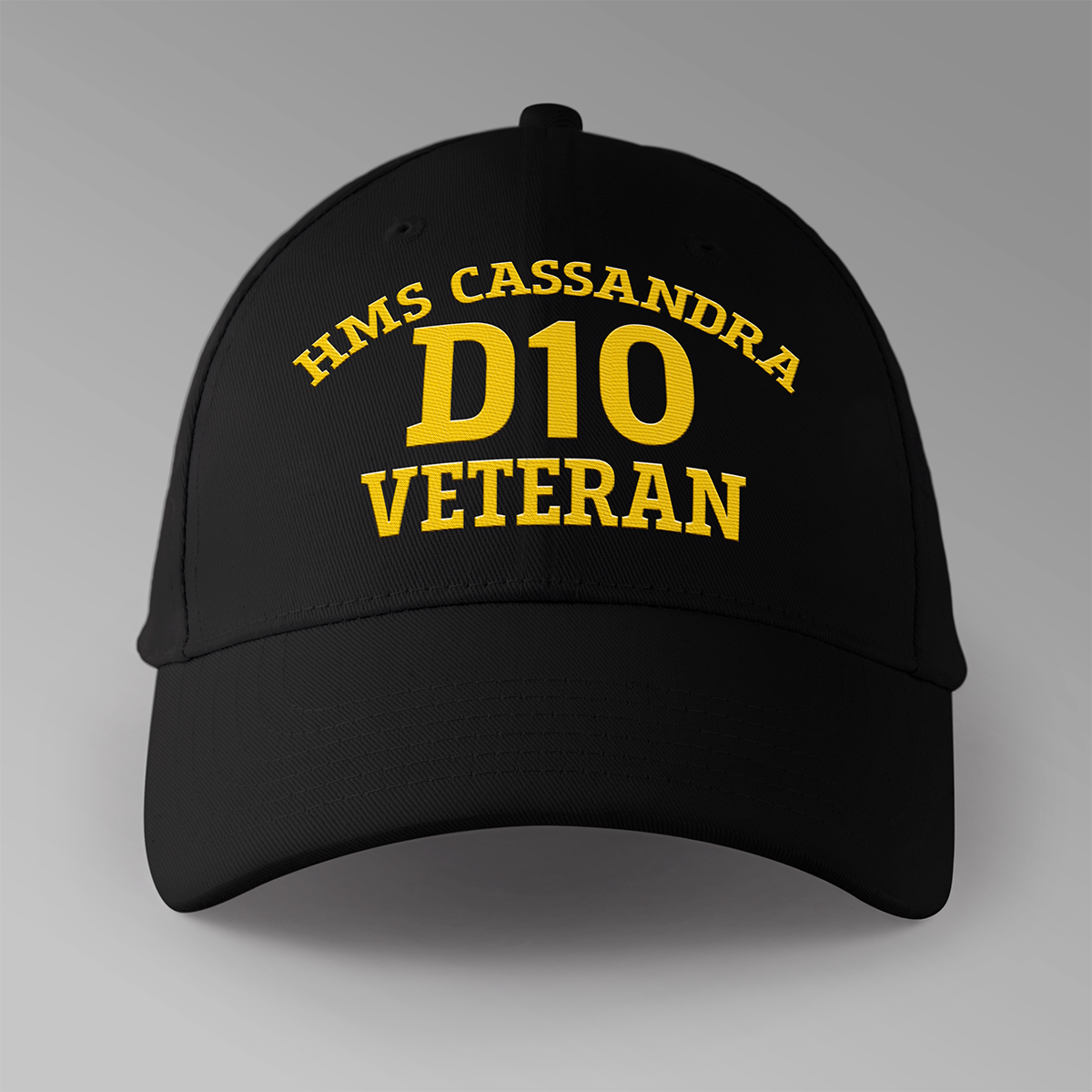 HMS Cassandra D10 Veteran - Embroidered Personalised Baseball Cap