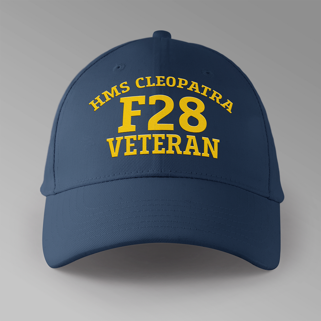 HMS Cleopatra F28 Veteran - Embroidered Personalised Baseball Cap