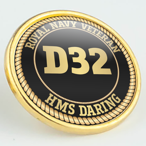HMS Daring D32 Pennant Number Pin/Lapel Badge
