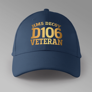 HMS Decoy D106 Pennant Number - Personalised Baseball Cap