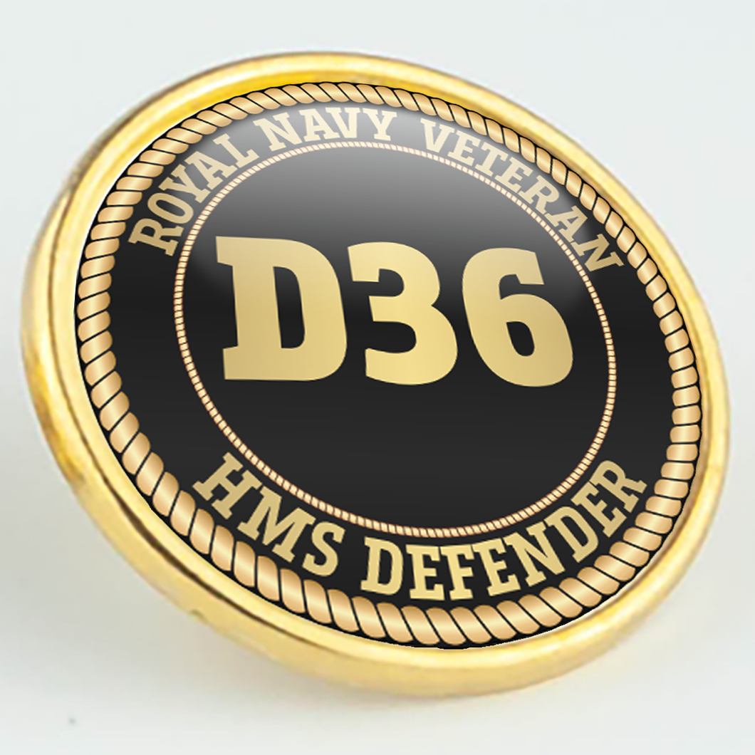 HMS Defender D36 Pennant Number Pin/Lapel Badge