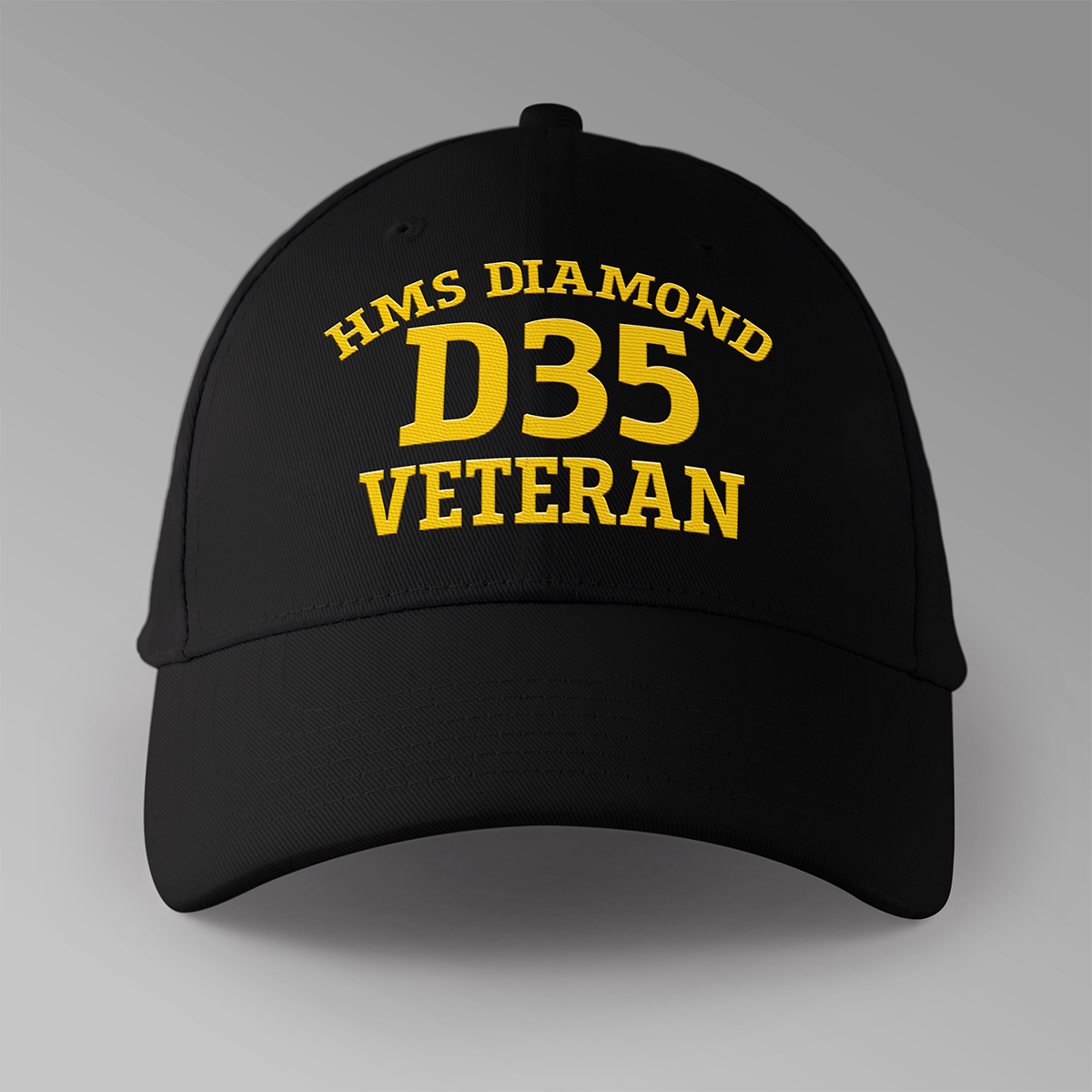HMS Diamond D35 Veteran - Embroidered Personalised Baseball Cap