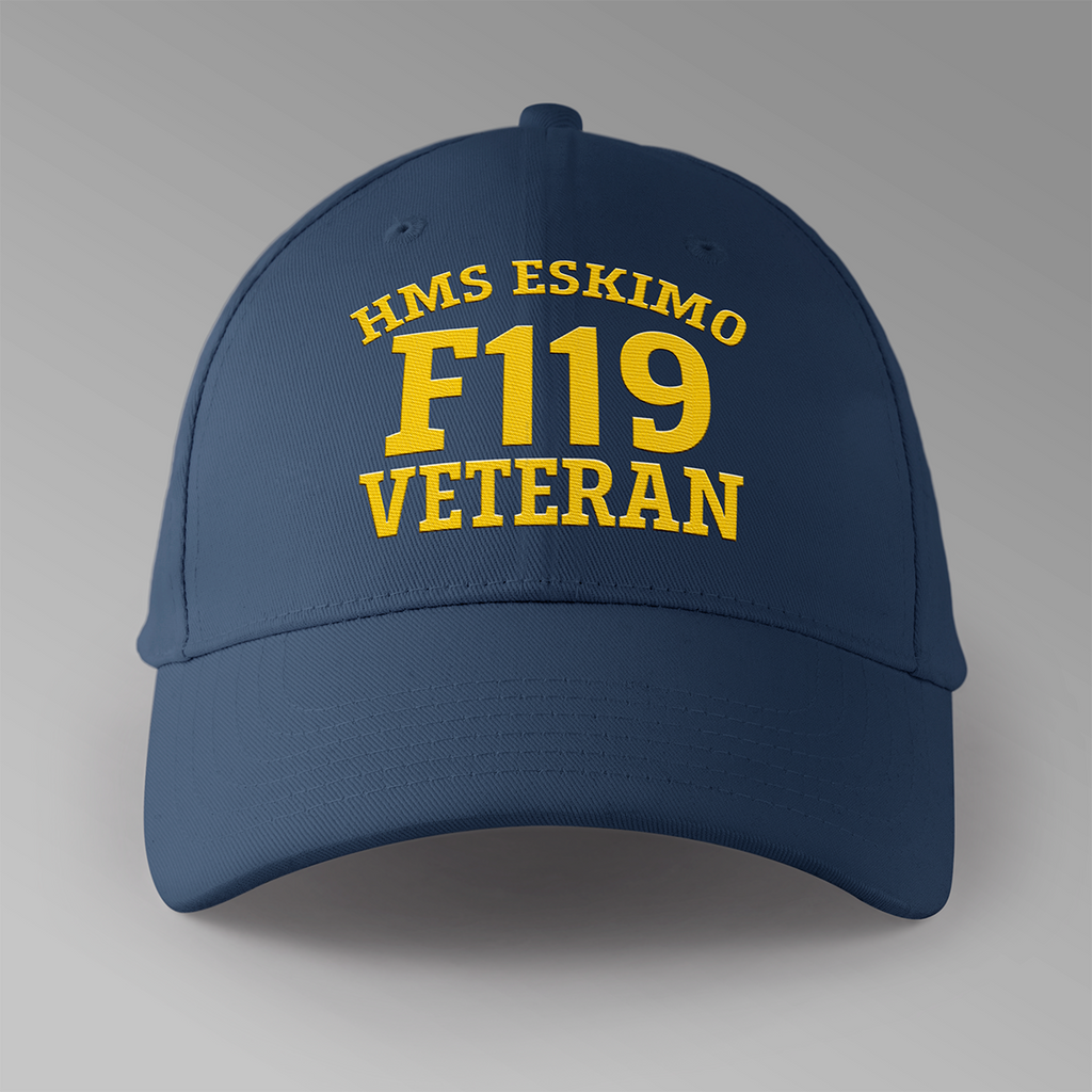 HMS Eskimo F119 Veteran - Embroidered Personalised Baseball Cap