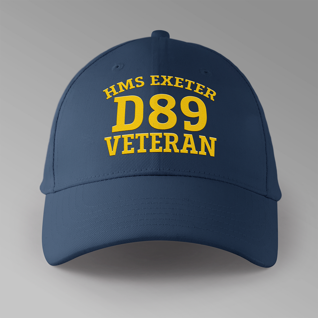 HMS Exeter D89 Veteran - Embroidered Personalised Baseball Cap