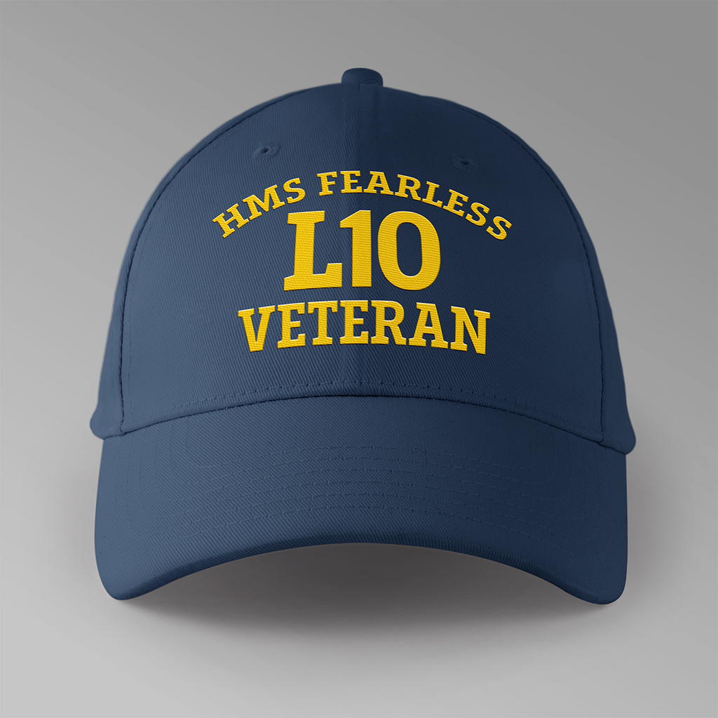 HMS Fearless L10 Veteran - Embroidered Personalised Baseball Cap